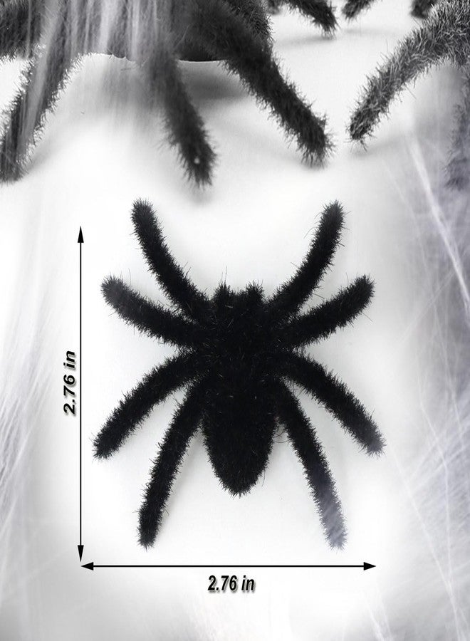 Ralleyfun Halloween Spider Decoration Fake Spider Hairy Plastic Spider for Halloween Carnival Decorations Scary Joke Prank Props (Black + Gray,6 Pack) - Image 2